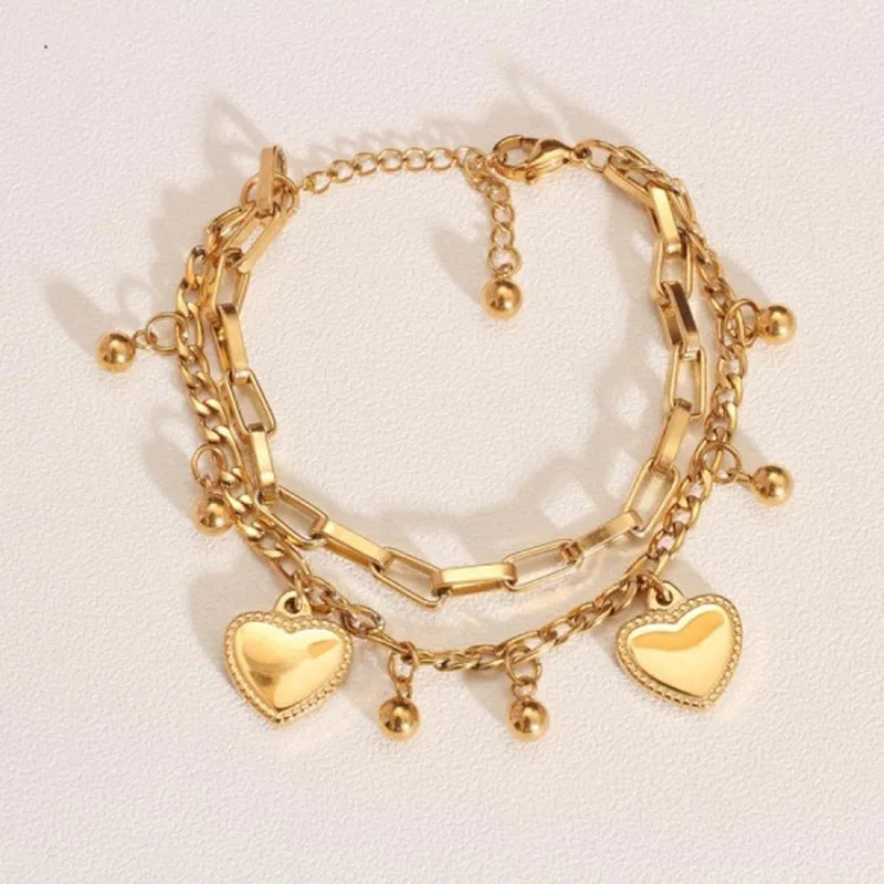 Women's Multi Layered Steel Ball Love Bracelet - Smarsty