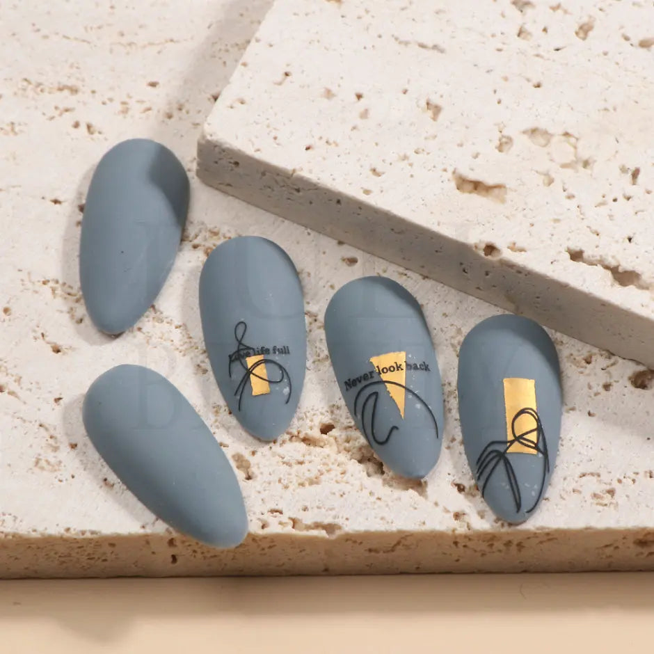 3D Holographic Geometry Nail Stickers for Stunning Decor - Smarsty