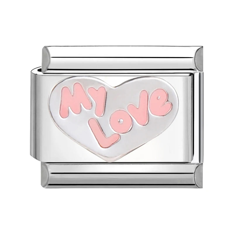 Italian Stainless Steel Charm Links For 9mm Bracelets - Smarsty