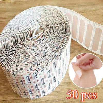 50/100Pcs Waterproof Breathable Cushion Adhesive Plaster Wound Hemostasis Sticker Band First Aid Medical Gauze Bandage band,aids - Smarsty