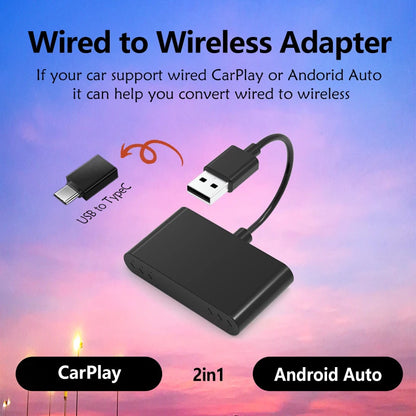 Wireless CarPlay Android Auto 2in1 Adapter Fast Connect - Smarsty