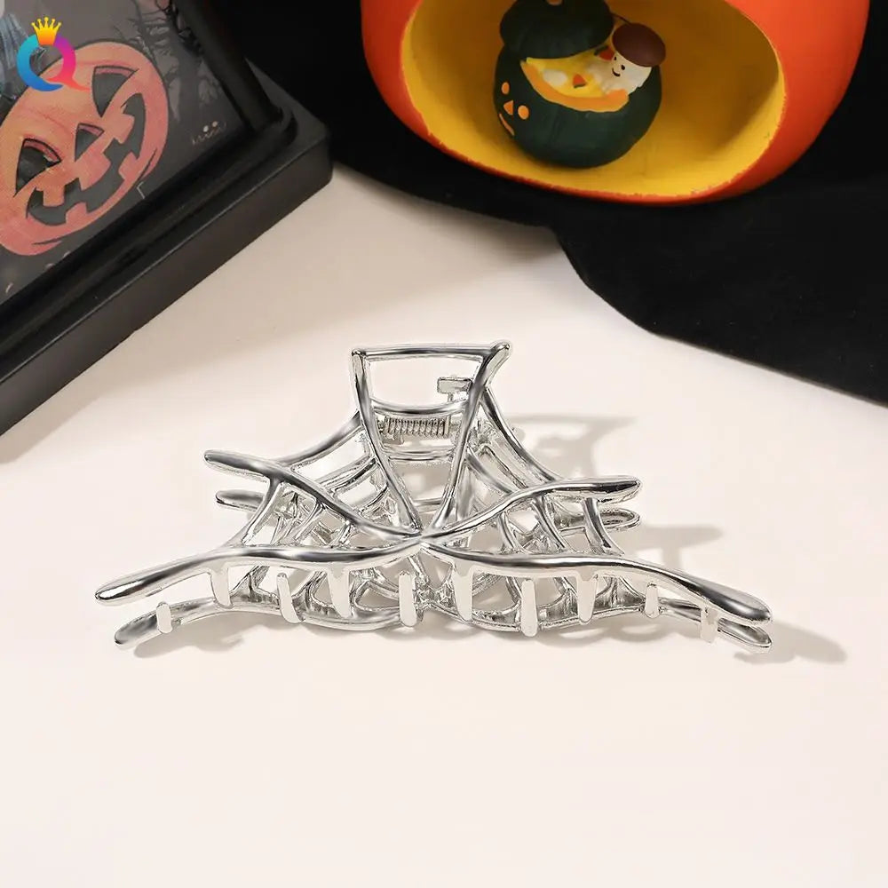 Gothic Spider Pearl Metal Hair Claw Clip Strong Hold - Smarsty