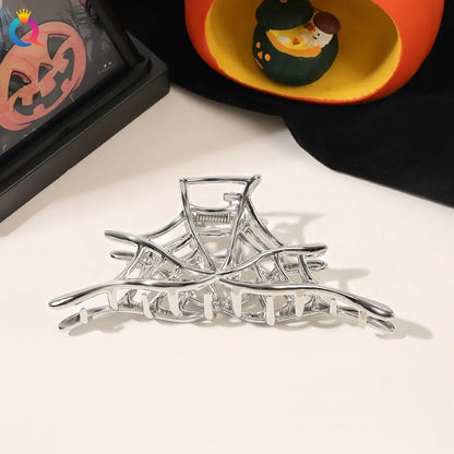 Gothic Spider Pearl Metal Hair Claw Clip Strong Hold - Smarsty