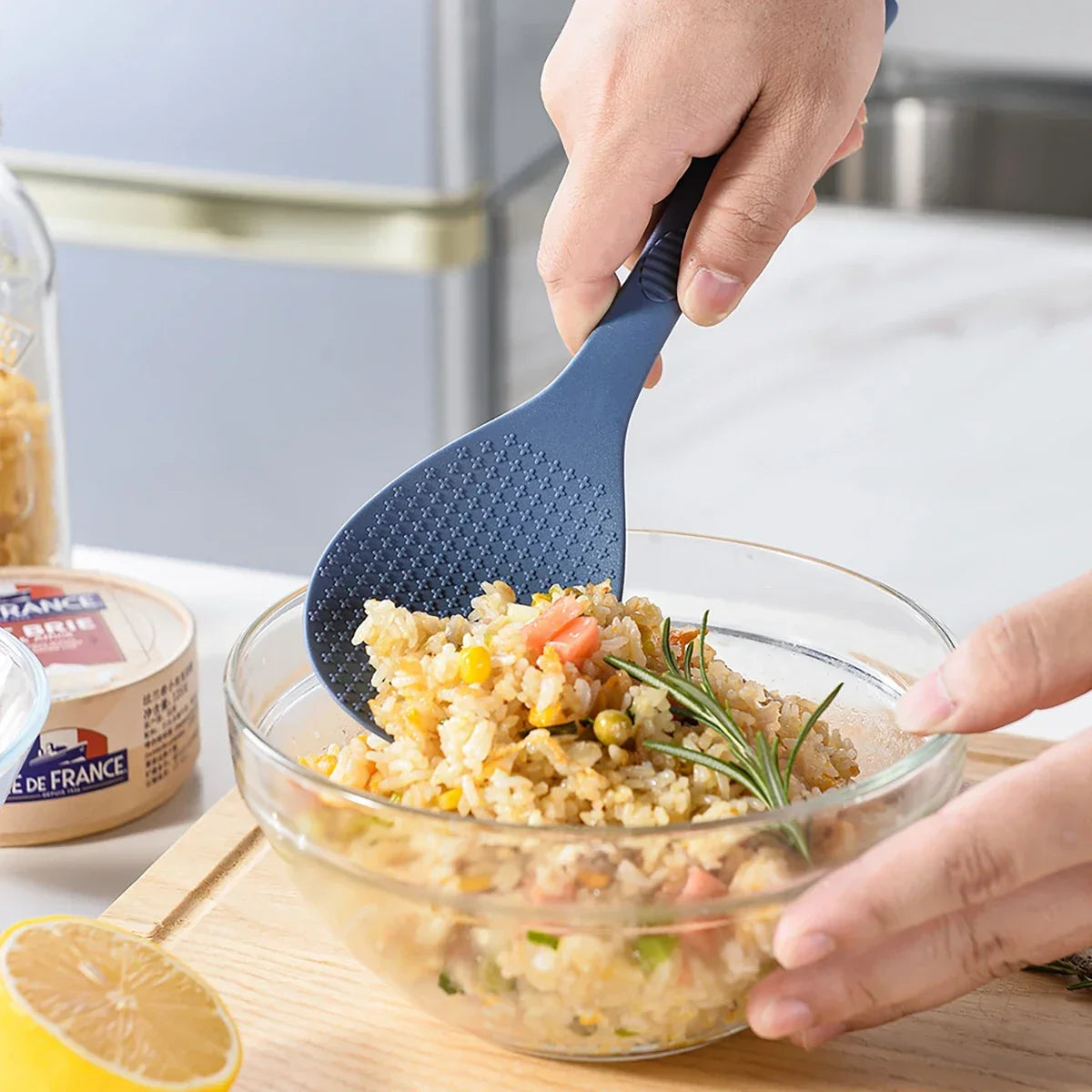 Food Grade Silicone Rice Spoon, Household Non-stick Pot, High Temperature Resistant Kitchen Spoon, Kitchen Tools, 1 tbsp