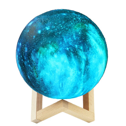 3D Printed Moon Lamp with Remote 16 Colors LED Night Light - Smarsty