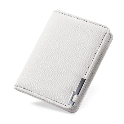 Black Faux Leather Small Slim Business-Style Wallet - Multiple Card Slots, Credit Card and Driver's License Holder, Geometric In - Smarsty