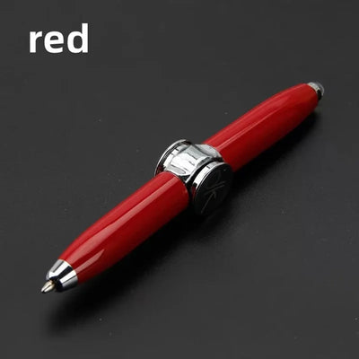 Multifunctional Decompression Finger Rotate Luminous Gyro Pens Toy Fidgets Spinner LED Light Ballpoint Pen Metal Gyro Pen Gift by Smarsty