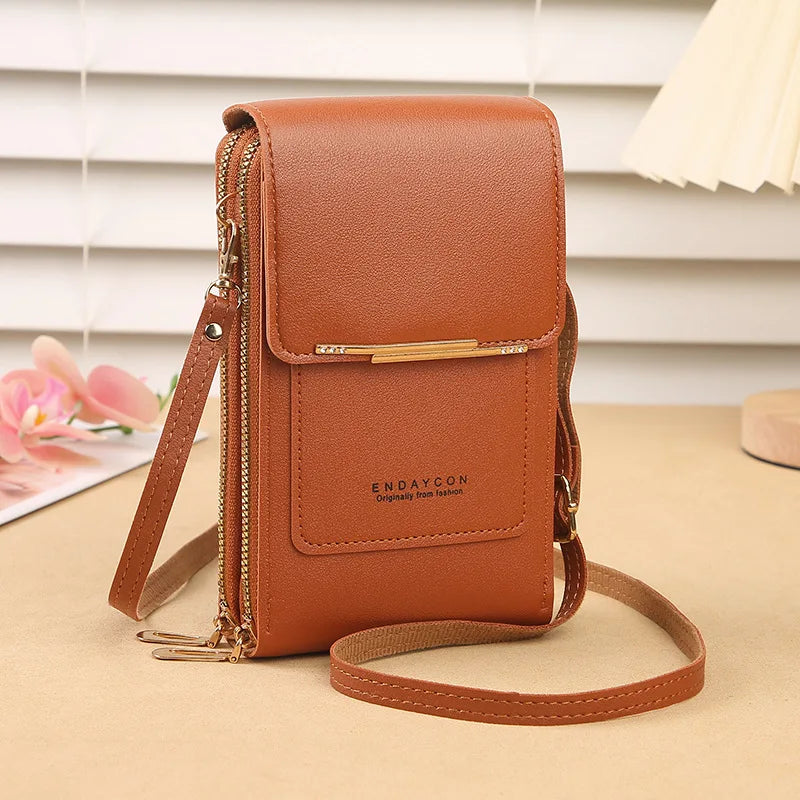 Crossbody Phone Bag With Touch Screen Lock Card Holder - Smarsty