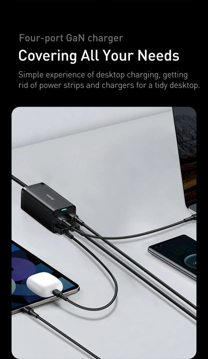 GaN3 Desktop Charger 100W 65W USB C PD Multiport Charger - Smarsty