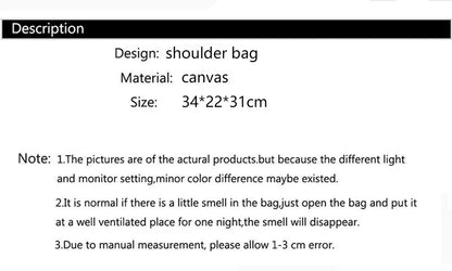Large Capacity Canvas Shopper Tote Reusable For Women - Smarsty