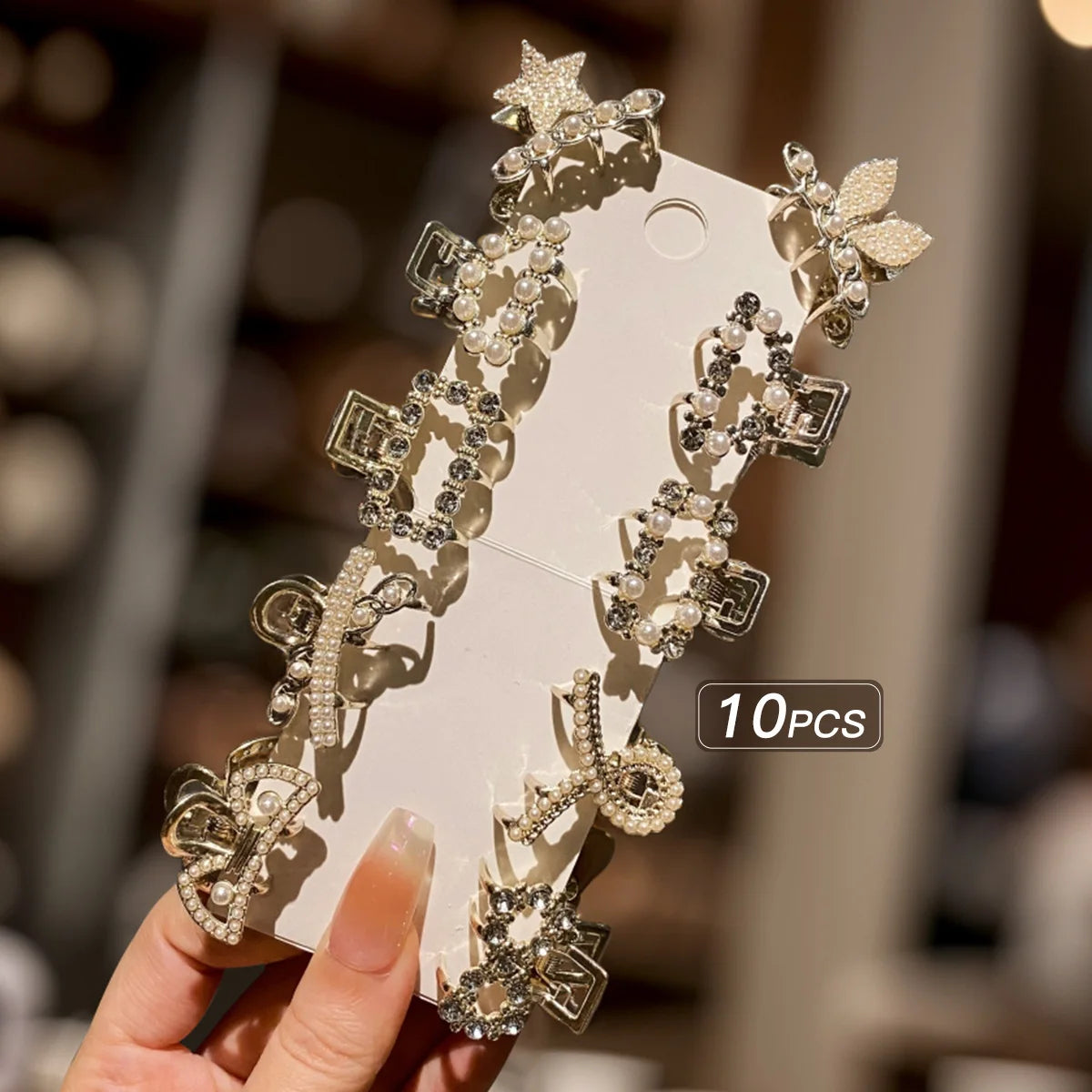 Fashionable Alloy Rhinestone Hair Clips for Women - Smarsty