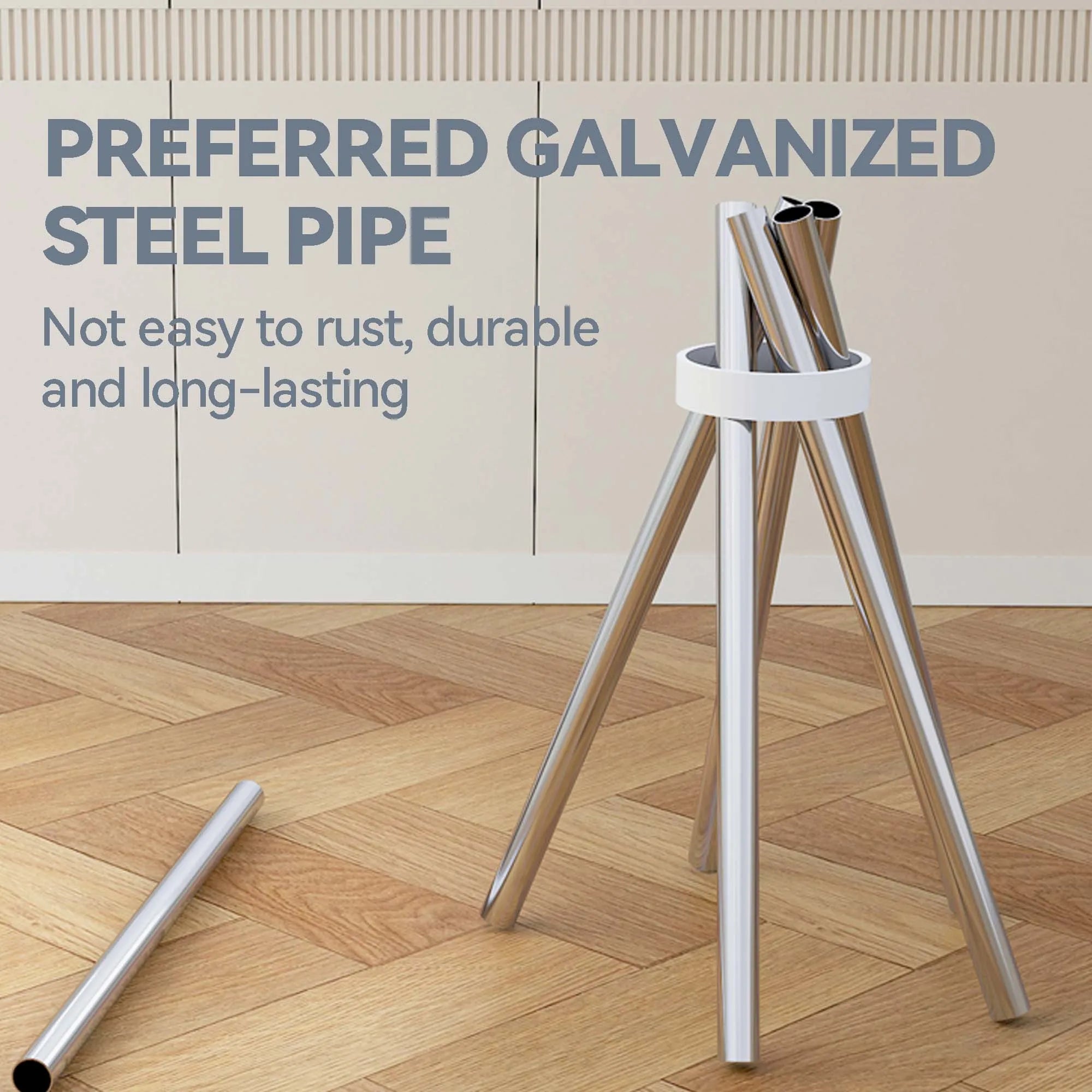 Heavy Duty Fabric Wardrobe 78.7x17.7x66.9in - 4 Hanging Rods & 4 Storage Spaces, 16mm Metal Frame with Thick Dust Cover