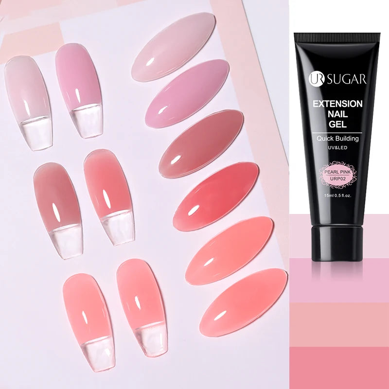 Nude Glitter Gel Nail Polish Kit for Long-Lasting Manicure - Smarsty