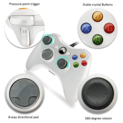 Wired USB Game Controller for Xbox 360 with Enhanced Precision - Smarsty