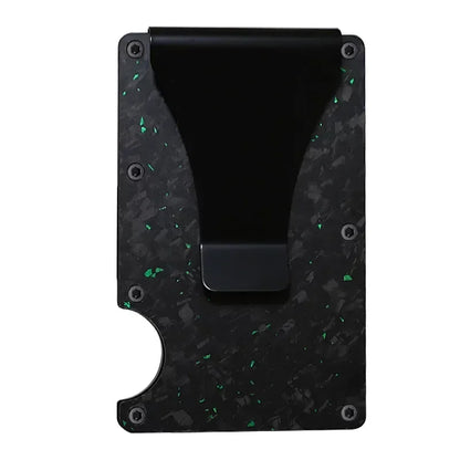 Carbon Fiber Metal Minimalist Slim Credit Card Holder Wallet Carteira for Men Cartera Tarjetero Hombre RFID Bank Cardholder Case