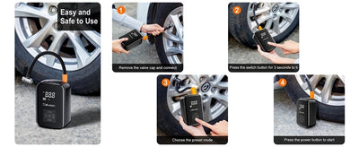 Cordless Wireless Air Pump Portable Tire Inflator 150 PSI - Smarsty