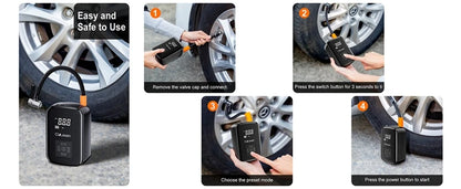 Cordless Wireless Air Pump Portable Tire Inflator 150 PSI - Smarsty
