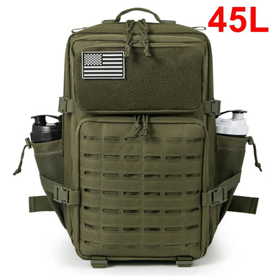 25L/45L Tactical Backpack for Men and Women Outdoor Survival Bug Out Bag Small School Rucksack Hking with Bottle Holder - Smarsty