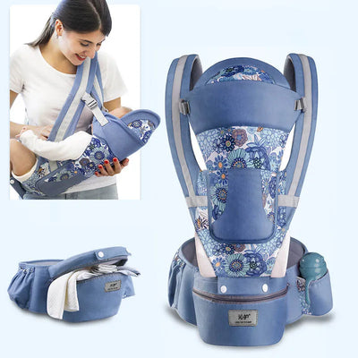 Ergonomic Baby Carrier Backpack Infant Baby Hipseat Carrier Front Facing Ergonomic Kangaroo Baby Wrap Sling Travel Backpack by Smarsty