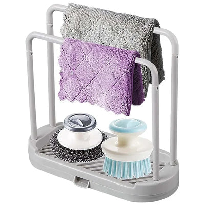 Kitchen Rag Drain Stand Kitchen Accessories Sink Drainage Shelf Sink Drain Storage Basket for Sponge Rag Wire Ball by Smarsty