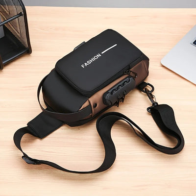Mens Sling Bag With Phone Pocket Crossbody Zip Closure - Smarsty