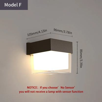 LED Outdoor Wall Light with PIR Motion Sensor - Smarsty