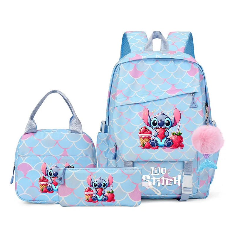 Lilo Stitch Kids Backpack Set 3 Piece Kawaii School Bags - Smarsty