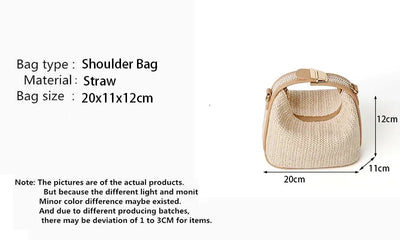 Straw Handbag Crossbody Tote For Summer Beach Style - Smarsty