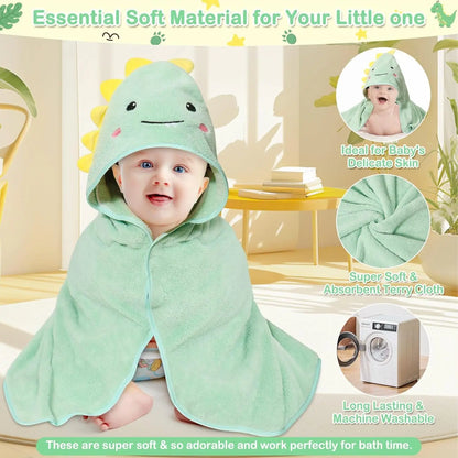 2PCS/Set Hooded Baby Towels,Soft Baby Towels for Newborns,Toddlers, and Kids,32x32 in Baby Towel with Hood