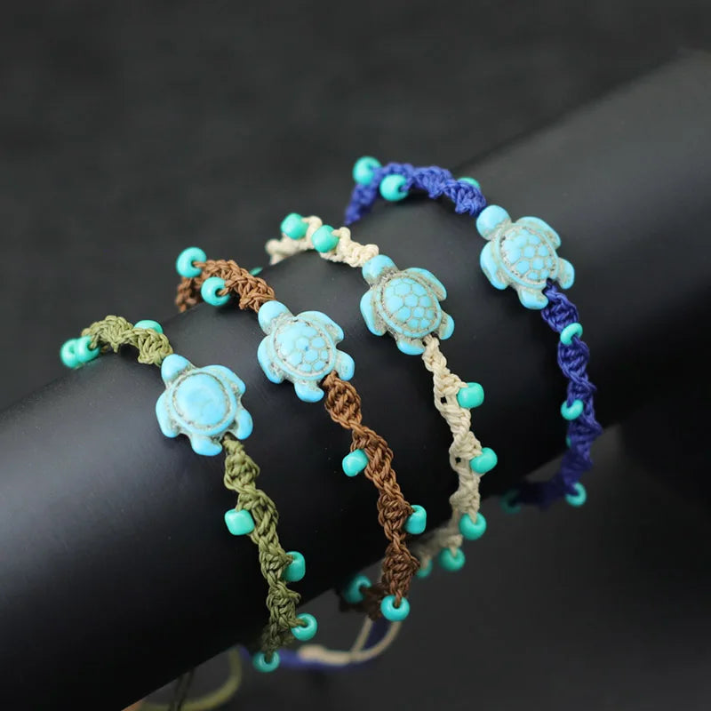 Bohemia Rope Bracelet Unisex Adjustable Turtle Design - Smarsty