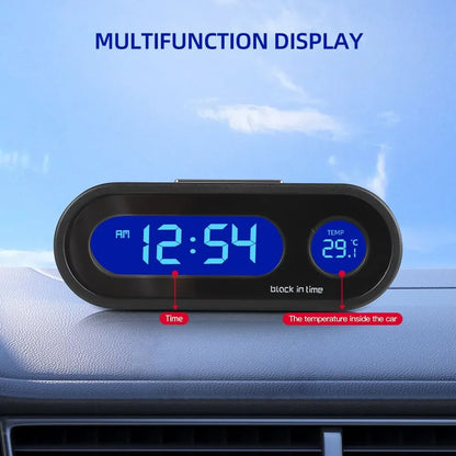 Car Dashboard Clock With Digital Thermometer And Display - Smarsty