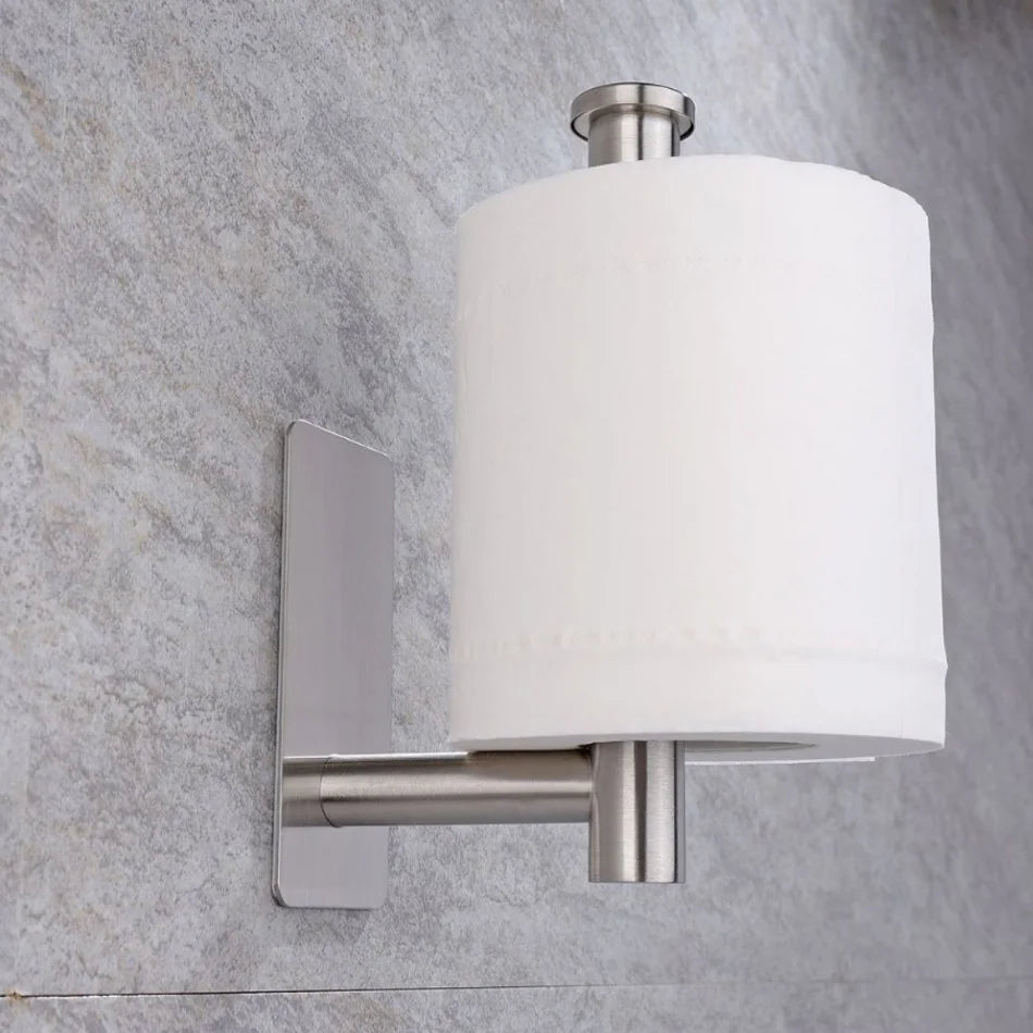 Stainless Steel Adhesive Paper Holder for Kitchen and Bathroom - Smarsty