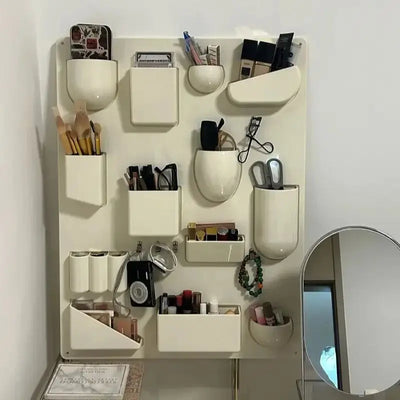 Wall-mounted Storage Rack with Hooks for Office, Kitchen and Workshop Children's Room Organizer with Adjustable Shelves by Smarsty