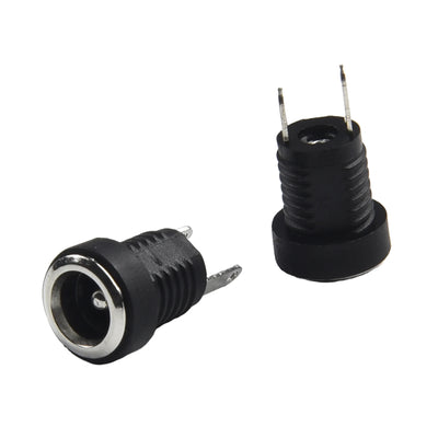 5 Pair DC 12V Male Female Socket Panel Mount Barrels Jack Plug Power Connector Female Jack Screw Nut Panel Mount Connector