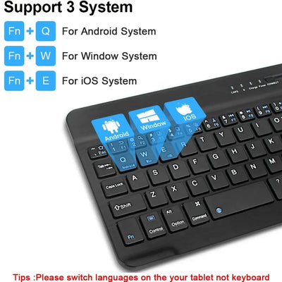 Bluetooth Keyboard for iPad 10th Generation iPad Pro 13 12 11 10 9 8 7 Inch iPad Air 13 11th iPad Mini Samsung Xiaomi Tablets - Smarsty