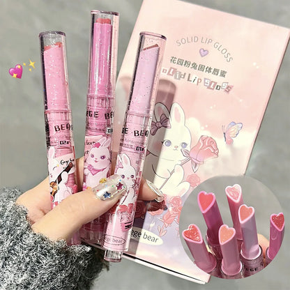 Gege Bear Pink Rabbit Moisturizing Lip Gloss Balm - Smarsty