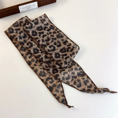 Animal Print Scarf Belt Satin Hair Band for Women - Smarsty