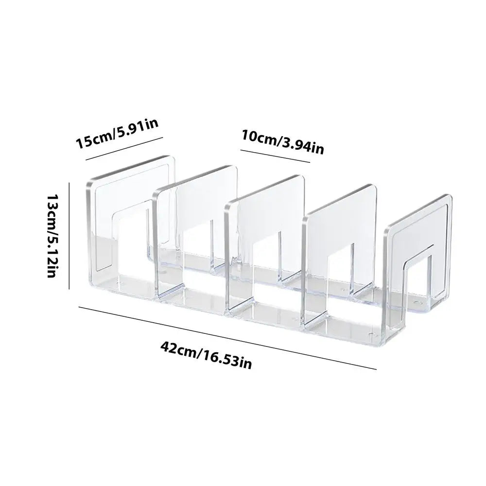 4 Slots Handbag Storage Racks Transparent Wardrobe Divider Shelf Acrylic Storage Holder Closet Organizer Bags Display Racks by Smarsty