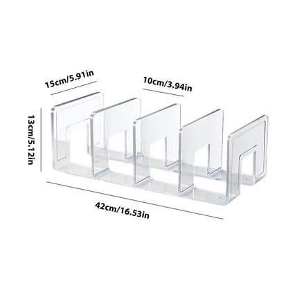 4 Slots Handbag Storage Racks Transparent Wardrobe Divider Shelf Acrylic Storage Holder Closet Organizer Bags Display Racks by Smarsty