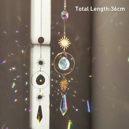 Hanging Crystal Pendant Suncatcher Wind Chimes for Home Decor - Smarsty