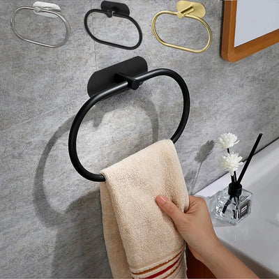 Self-Adhesive Stainless Steel Towel Holder for Easy Installation - Smarsty