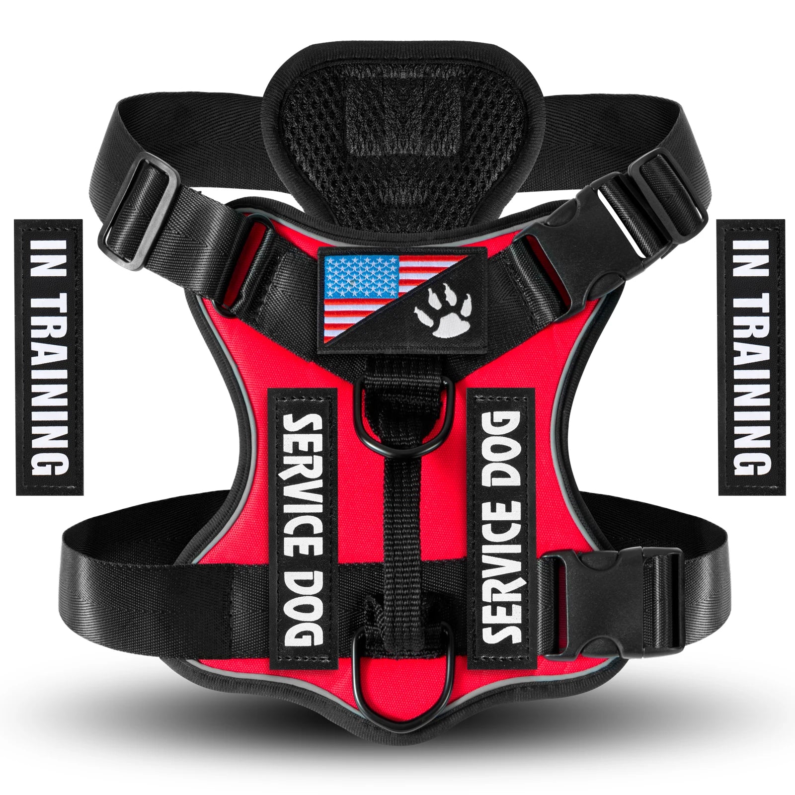 Reflective Service Dog Harness with Adjustable Soft Design - Smarsty