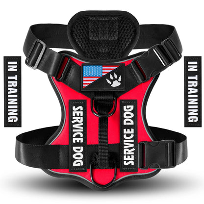 Reflective Service Dog Harness with Adjustable Soft Design - Smarsty