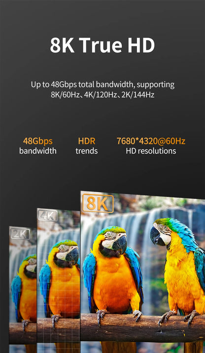 High-Speed HDMI Cable 8K 60Hz for Gaming and Streaming - Smarsty