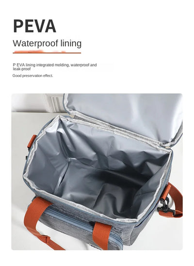 Double Layer Lunch Bag Large Capacity Thermal Insulation - Smarsty