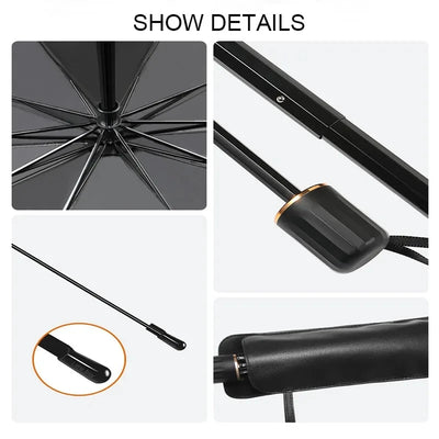 Car Sunshade Umbrella Windshield Folding Front Parasol Umbrella Type Sun Shade for Car Window Summer Sun Protection Accessories - Smarsty