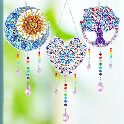 Acrylic Double-Sided Crystal Diamond Painting Wind Chimes - Smarsty