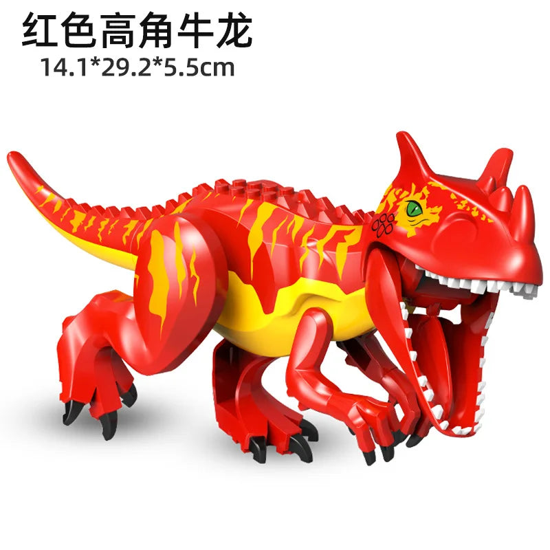 Jurassic World 3 Brutal Raptor Building Blocks Dinosaur Bricks Tyrannosaurus Indominus I-Rex Assemble Toy For Children by Smarsty