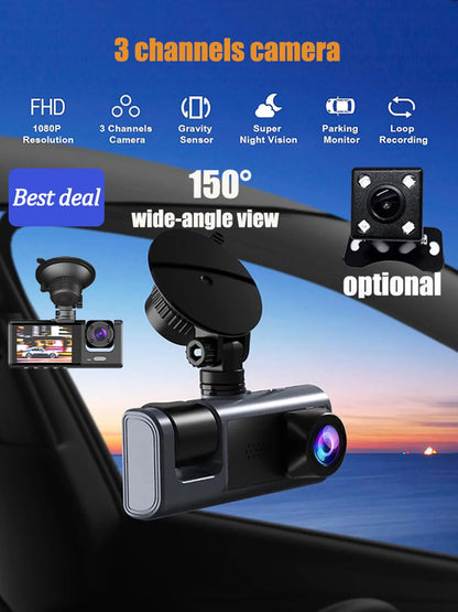 1080P Car Dash Cam Front Rear Night Vision Recording - Smarsty