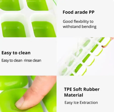 14 Grid Ice Cube Tray Silicone Mold Square Ice Cube Tray Mold Ice Cube Maker Non-toxic Durable Bar Pub Wine Ice Blocks Maker - Smarsty